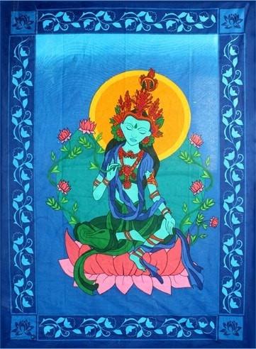 Green Tara Tapestry