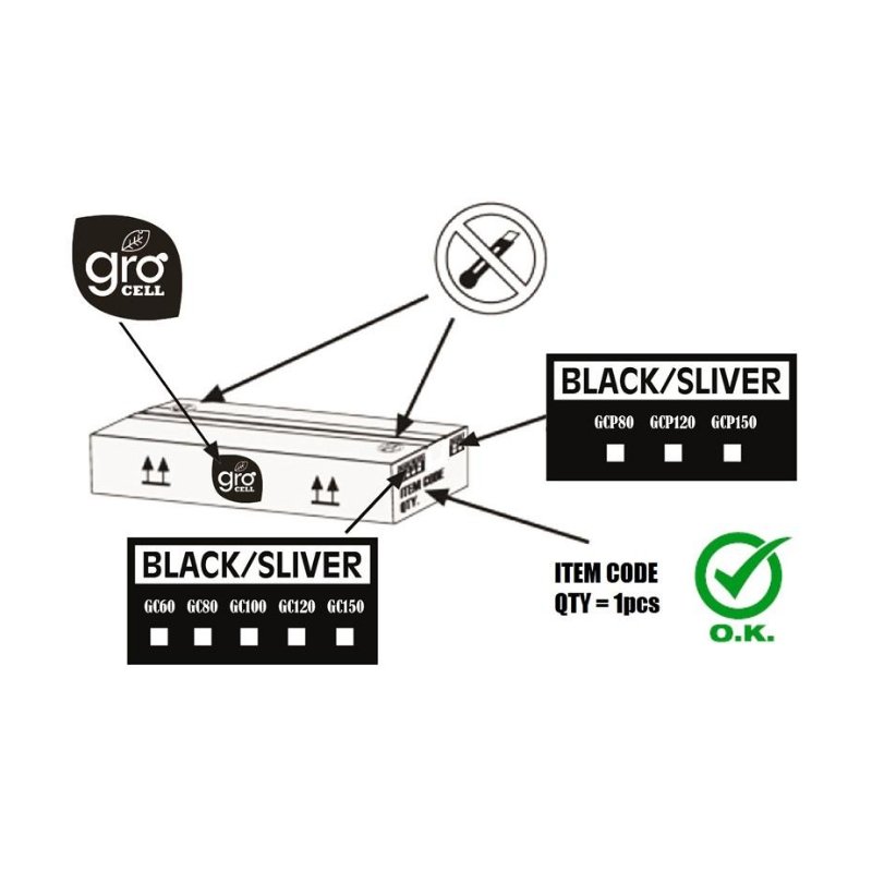 GroCELL Zelt Grow Tent - 120 X 120 X 200cm