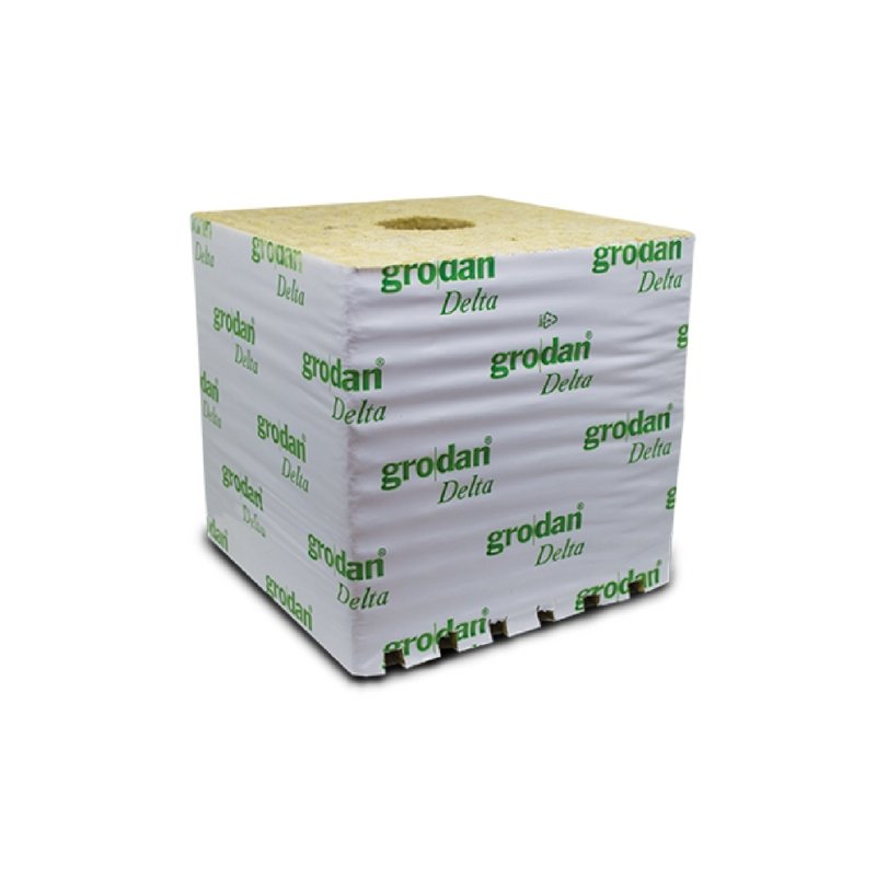 Grodan Rock Wool Cube With Hole - 15 X 15 X 14cm