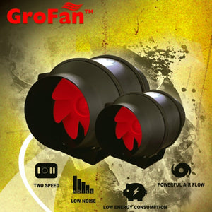 Grofan 4 Inch Mixed Flow Inline Fan - 2 Speeds