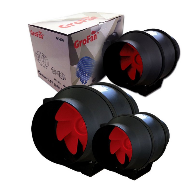 Grofan 5 Inch Mixed Flow Inline Fan - 2 Speeds