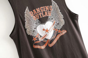 Women's Festival Dancing Outlaw Printed Tank | S-L
