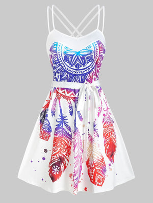 Women's Bohemian Dream Catcher Dress | Sleeveless | S-XXXL