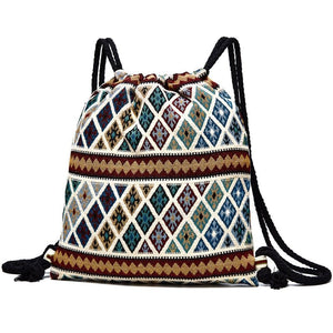 Cute Aztec Hippie Styled Draw String Bags - Various Designs