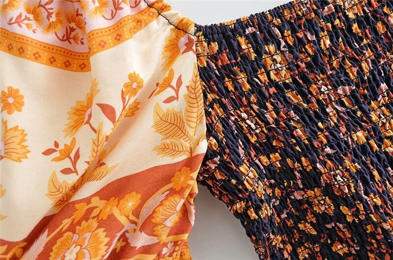 Women's Two Piece Bohemian Spice Outfit | Off Shoulder Top + Drawstring Skirts 2 | S-L