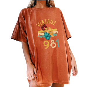 Women's Vintage Retro 1981 Summer Printed Beach Tee | S-XXL