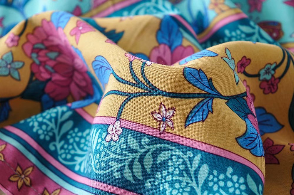 Women's Blue 60's Flower Child Two Piece Outfit | Sleeveless Top + Bohemian Pants | S-L