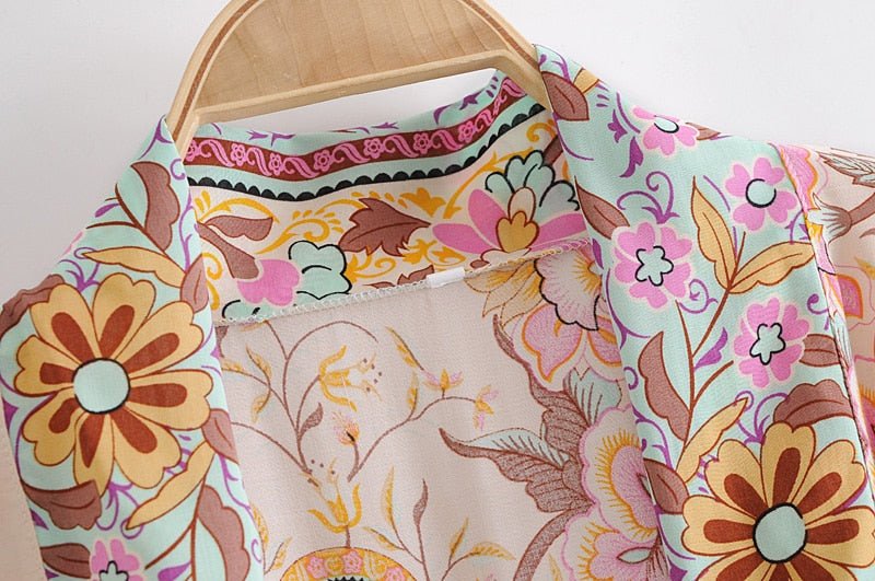 Women's Bohemian Peacok Kimono Bikini Cover Up | Various Colours | S-L