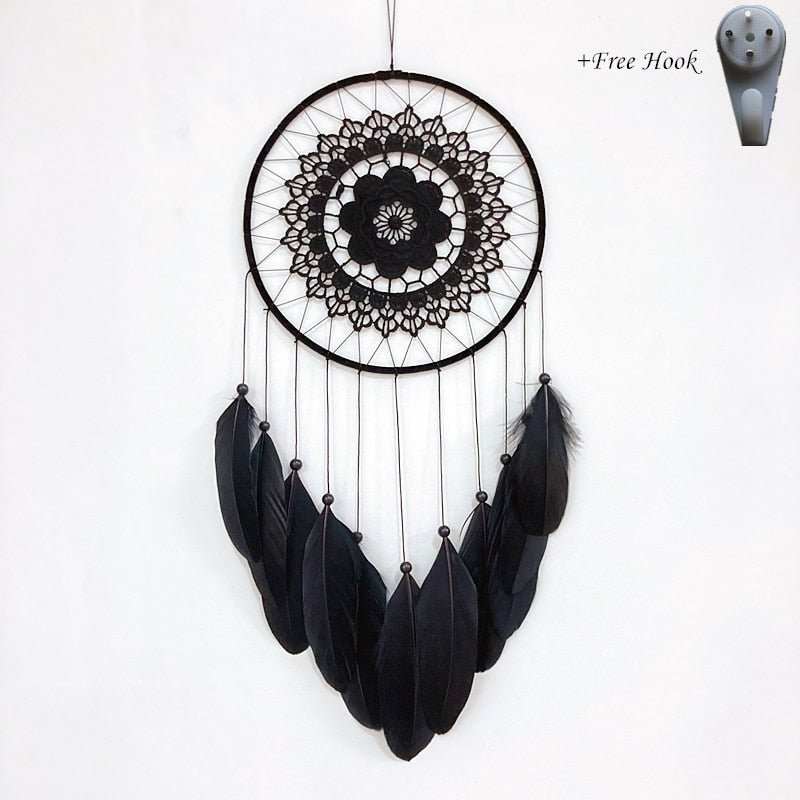 Dream Catcher White and Black - 40cm