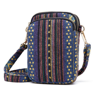 Mini Shoulder Messenger Bag With Bohemian Style - Various Colours