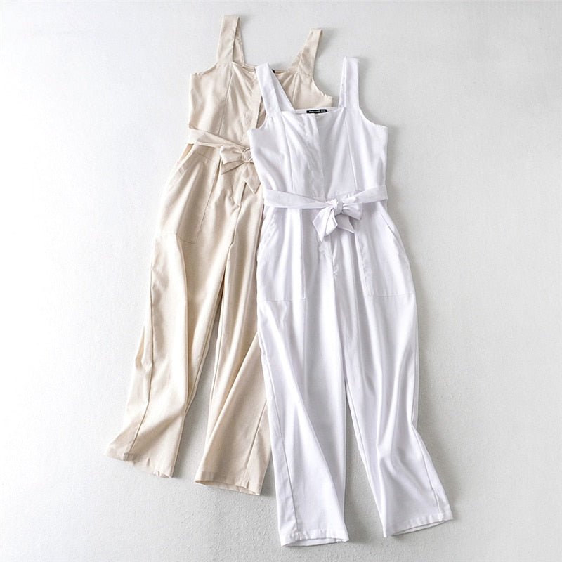 Women's Classy Bohemian Linen Cotton Jumpsuit | S-L | Various Colours