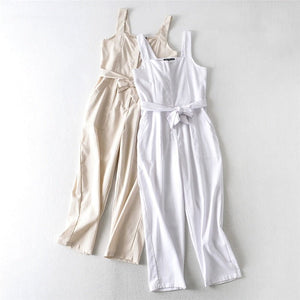 Women's Classy Bohemian Linen Cotton Jumpsuit | S-L | Various Colours