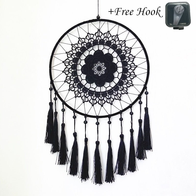 Dream Catcher White and Black - 40cm