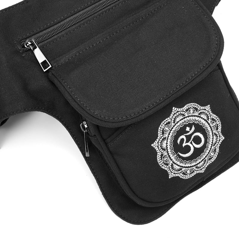 Hippie Styled Waist Belt Bag With Om