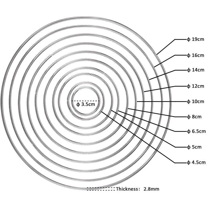 Dream Catcher Hoops - 10pcs Set