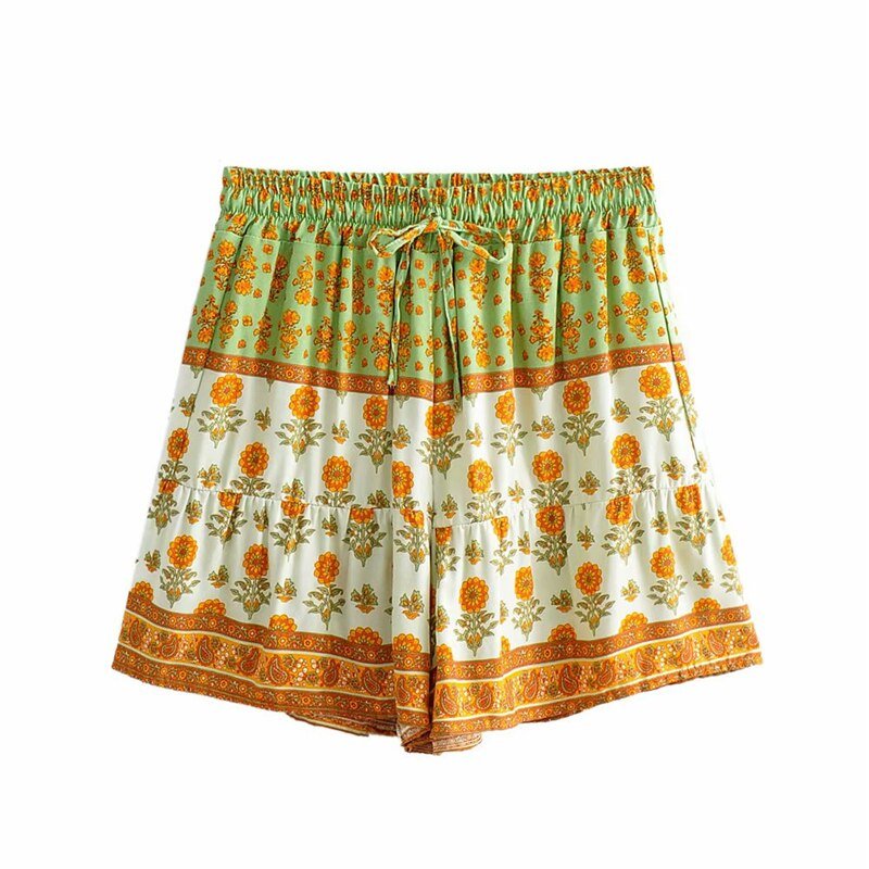 Women's Floral Bohemain Summer Shorts | Hippie Styled | S-L