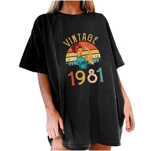Women's Vintage Retro 1981 Summer Printed Beach Tee | S-XXL