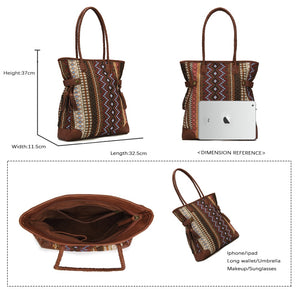 High Quality Boho Brown Tote Bag With Tassles