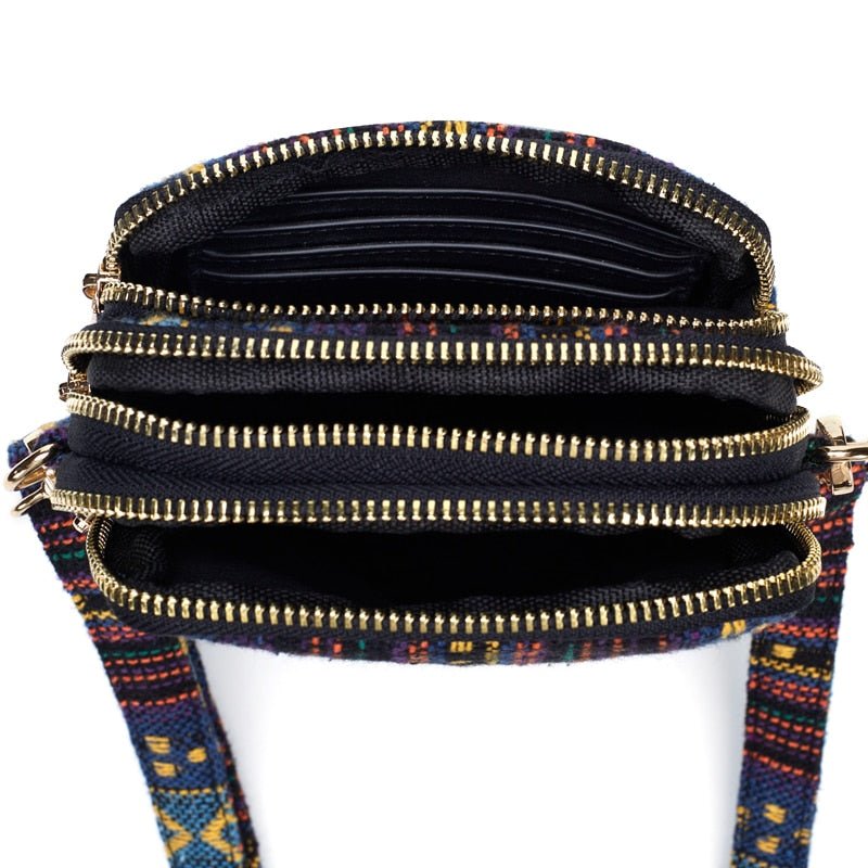 Mini Shoulder Messenger Bag With Bohemian Style - Various Colours