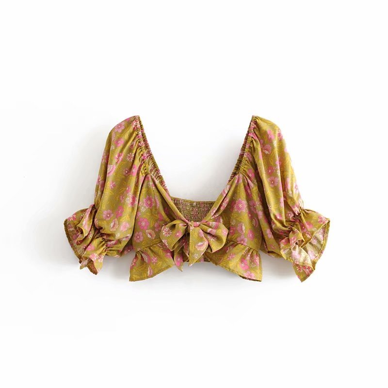 Female Sleeveless Sashes Crop Top | Bohemiam Styled | S-L