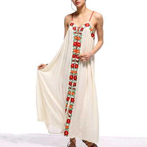 Unique Boho Styled Strapless Maxi Dress | Centrose Floral | S-XL