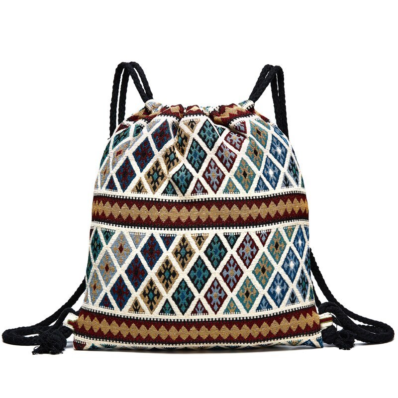 Cute Aztec Hippie Styled Draw String Bags - Various Designs