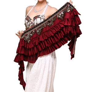Tribal Gypsy Belly Dancing Fringe Wrap With Coins | Various Colours