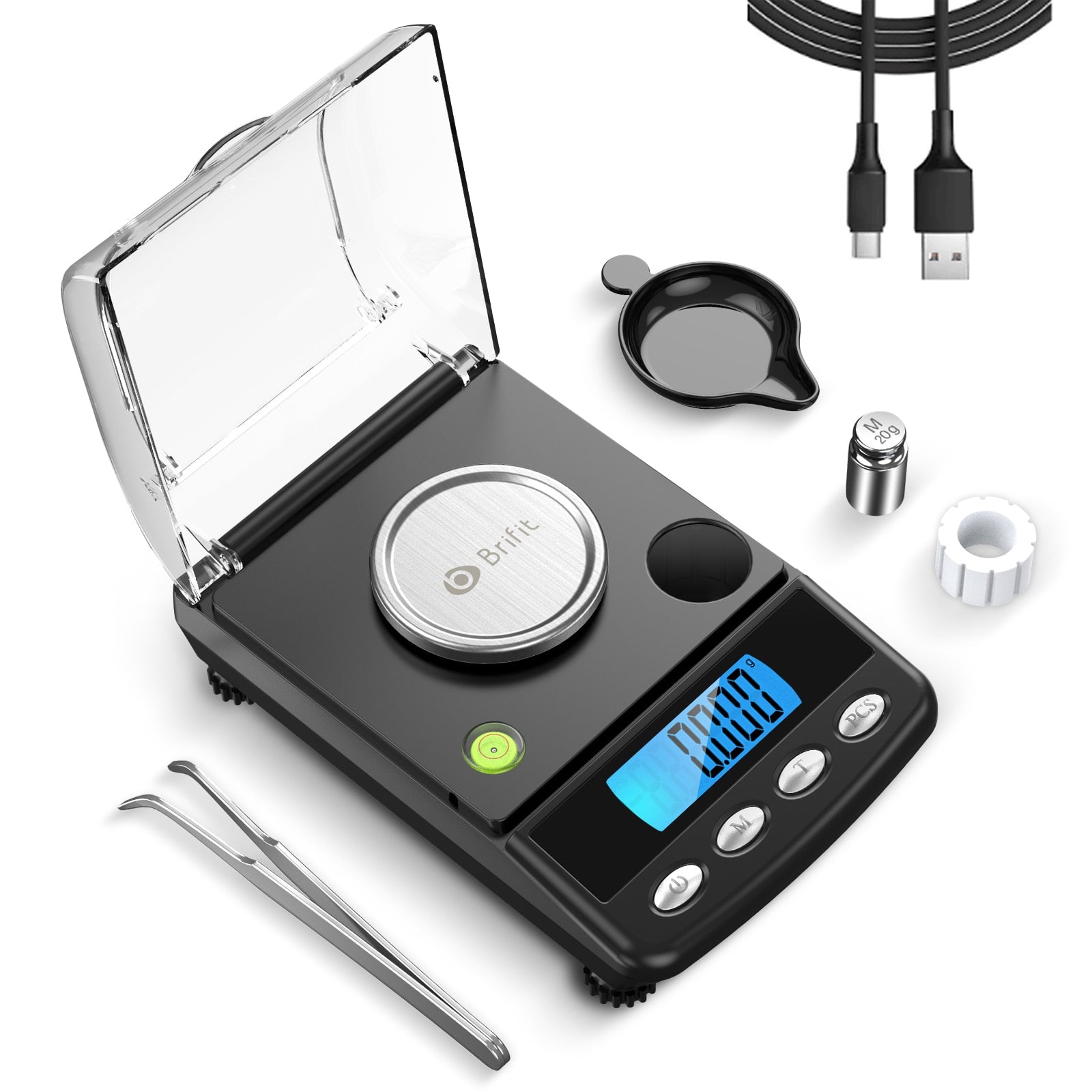0.001g Precision Electronic Scales 100g/50g/20g Digital Weighing