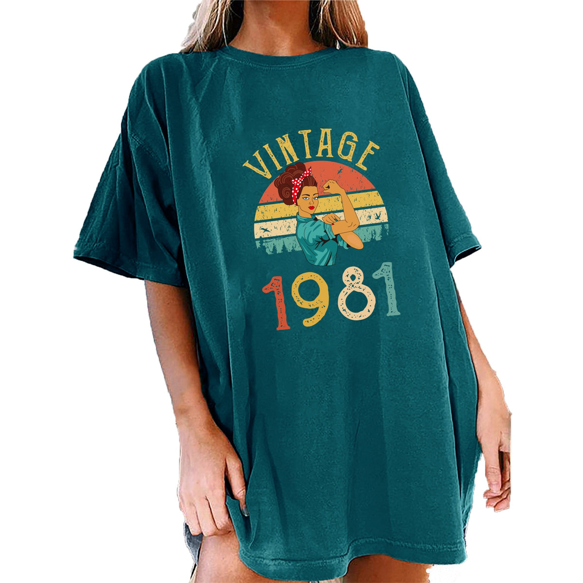 Women's Vintage Retro 1981 Summer Printed Beach Tee | S-XXL