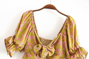 Female Sleeveless Sashes Crop Top | Bohemiam Styled | S-L