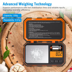 0.01g - 100g Digital Pocket Scale With Calibration Scale