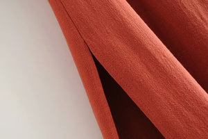 Classy Styled Hippie Skirt | Cotton | Red / Black | S-XL