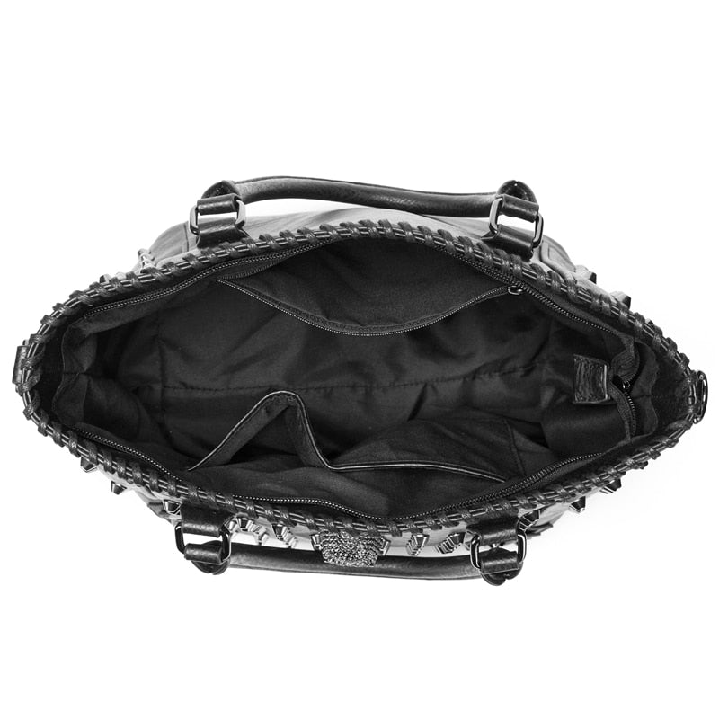 High Quality Women's Skull Handbag With Rivets