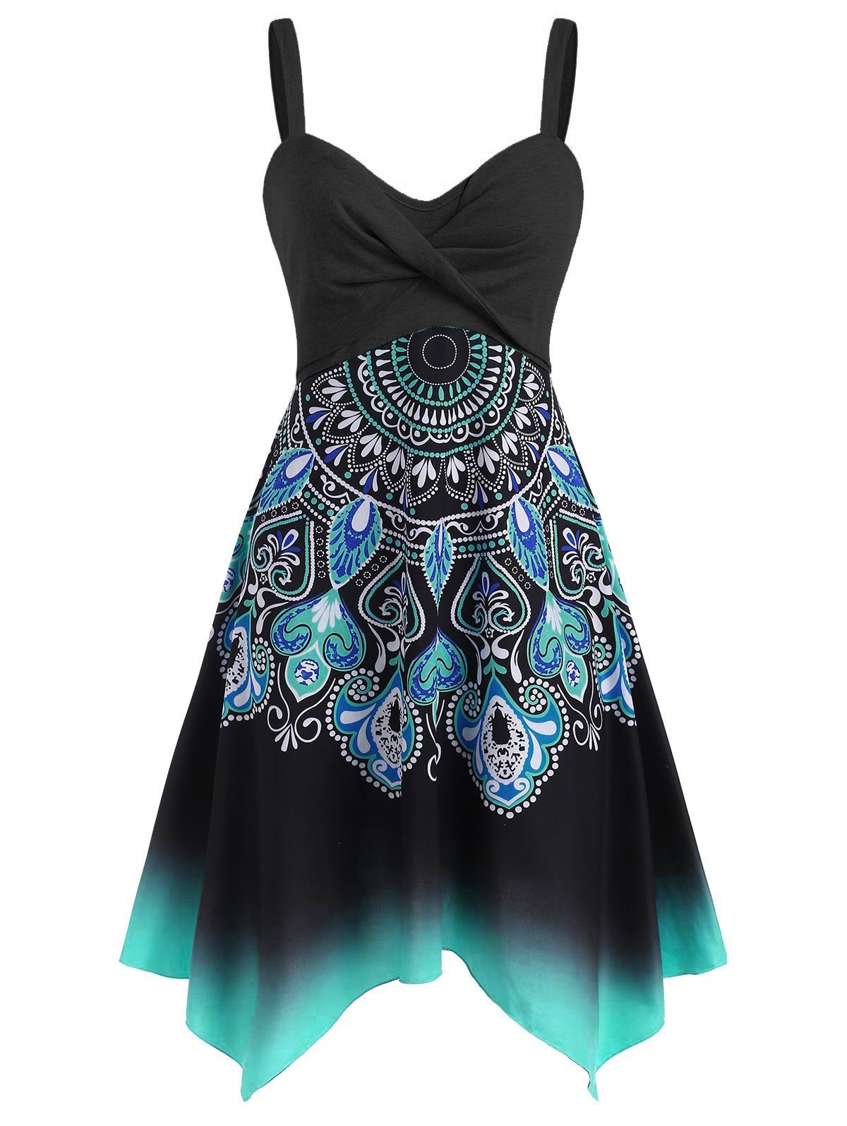 Hippie V-Neck Styled Hippie Dream Catcher Dress | S-XXL