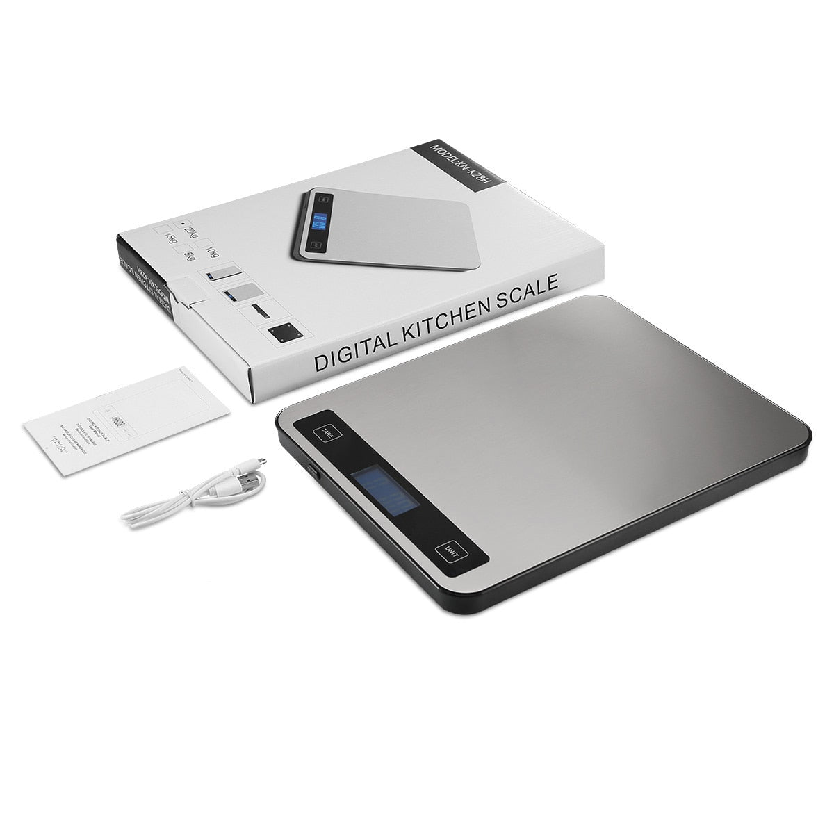 1G - 20KG USB Powered Digital Kitchen Scale