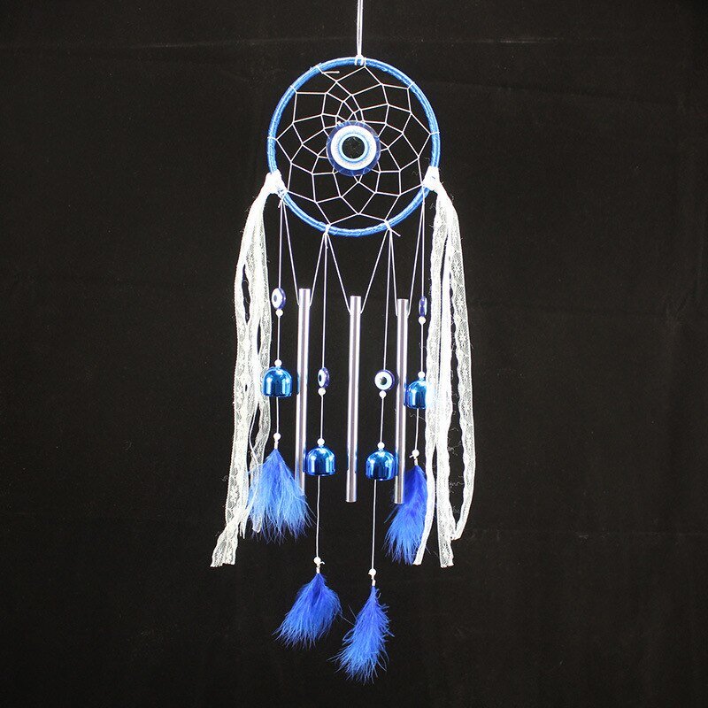 Beautiful Evil Eye Blue & White Dream Catcher | 70cm