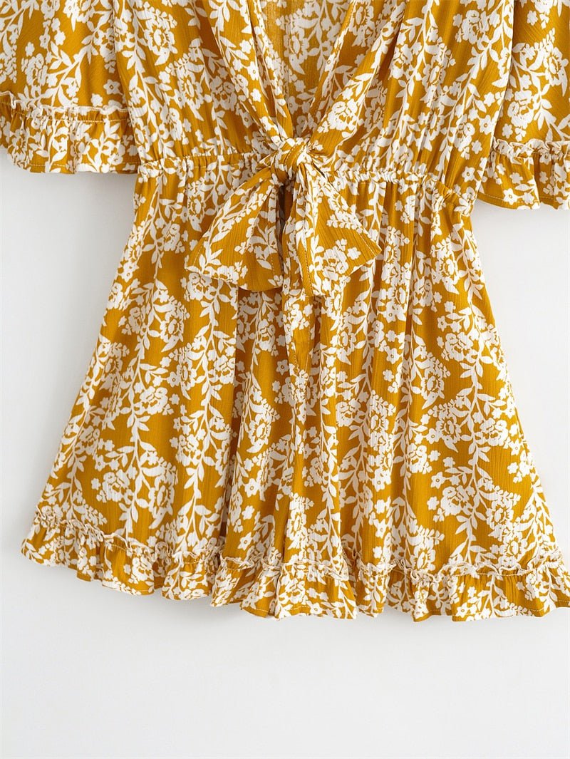 Women's Deep V-neck Bohemian Beach Romper | S-L | Various Colours