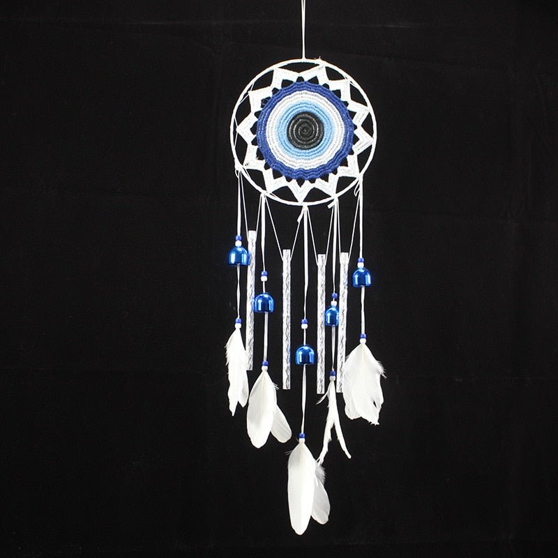 Beautiful Evil Eye Blue & White Dream Catcher | 70cm