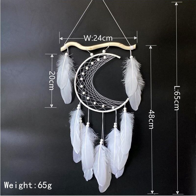 White Moon Bohemian Dream Catcher | 65cm