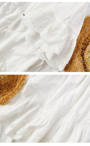 Gypsy Styled Loose Casual White Beach Dress With Tassels | S-L