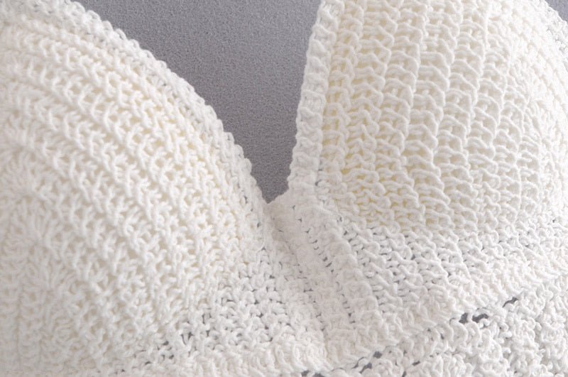 Hippie Styled Sleeveless Beach Crop Top | Knitted | 2 Colours