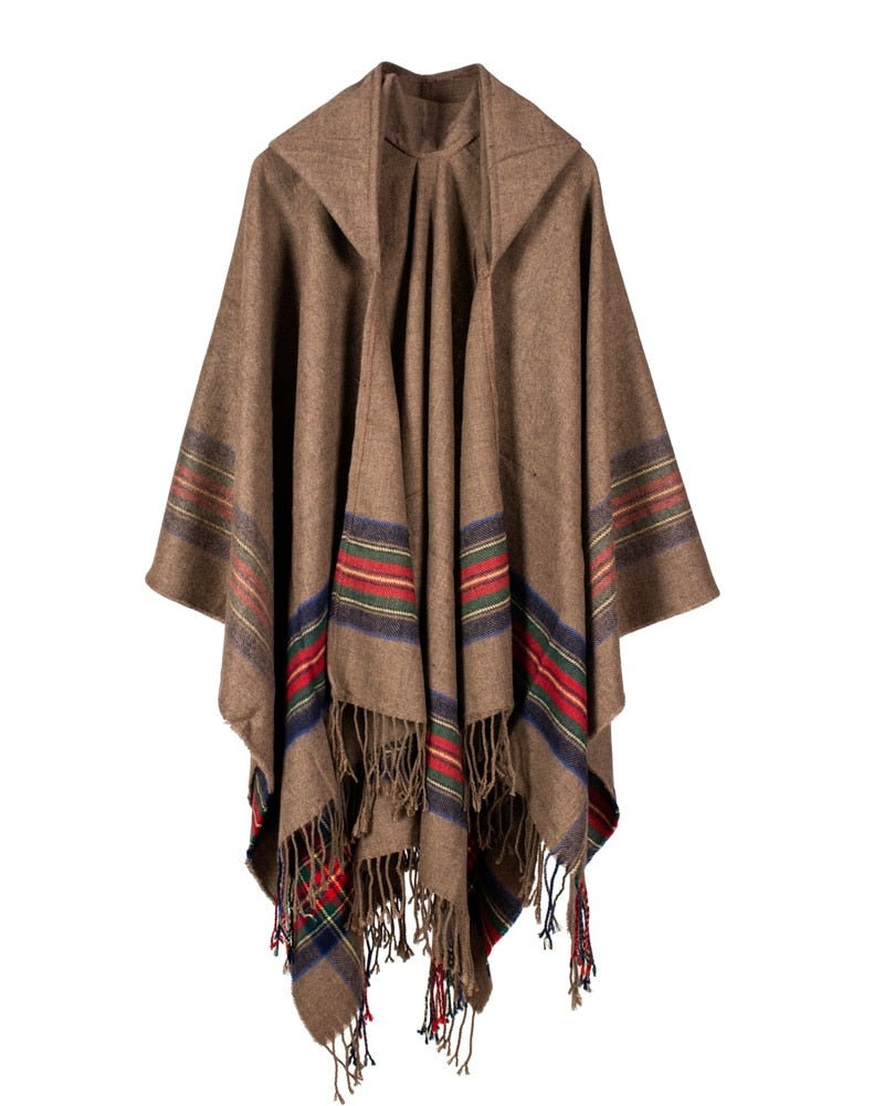 Hippie Styled Hooded Poncho | Festival Wear | Various Colours | Free Size