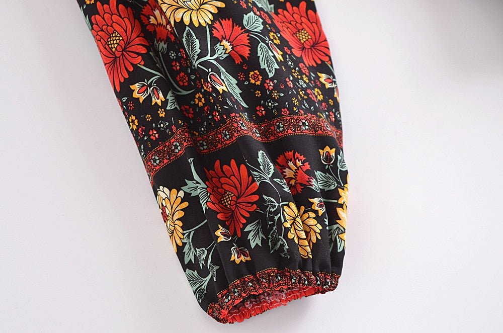 Women's Bohemian Blouse Bow Crop Top | Beach Summer Top | S-L