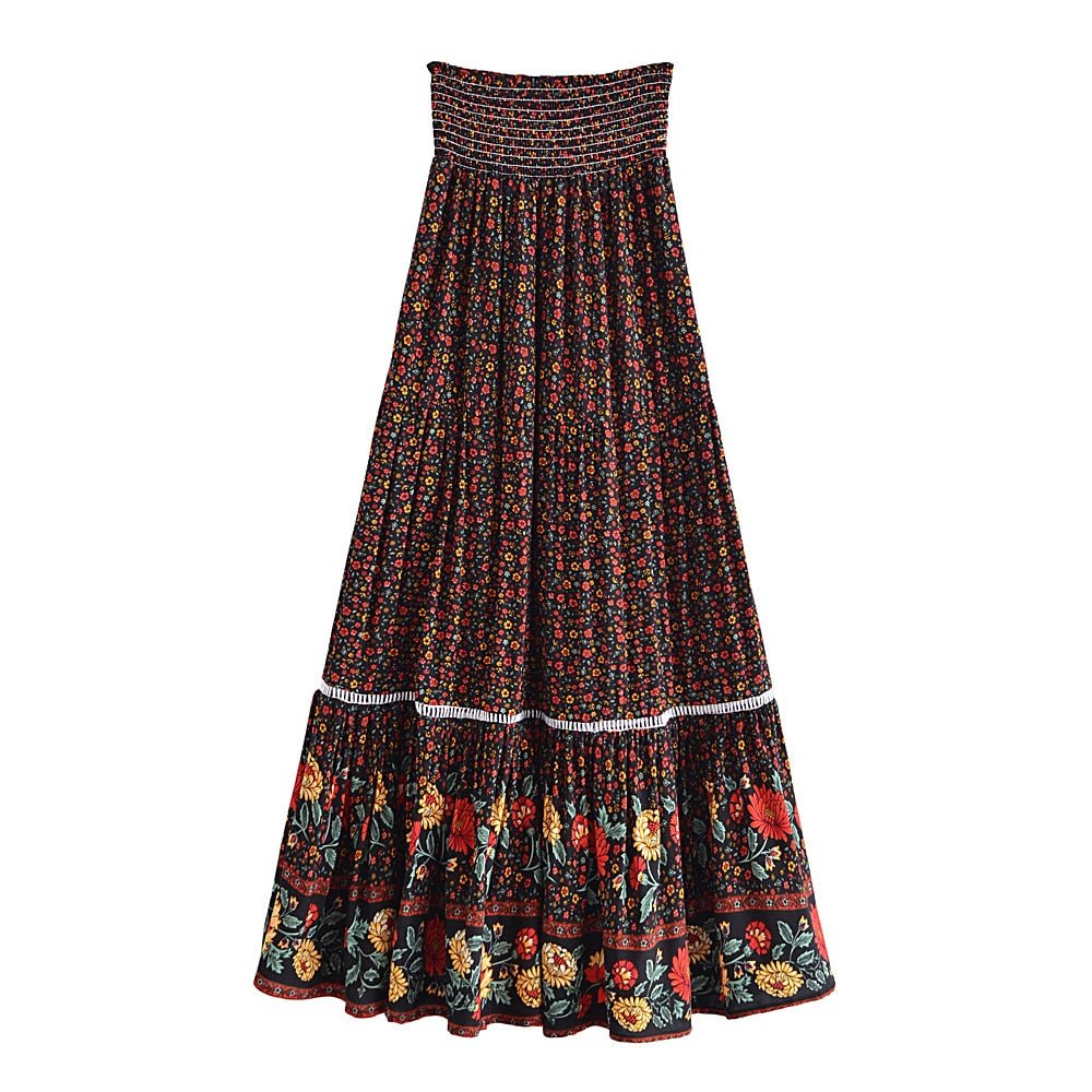Beautiful Women's Long Maxi Bohemian Skirt | High Waisted | S-XL