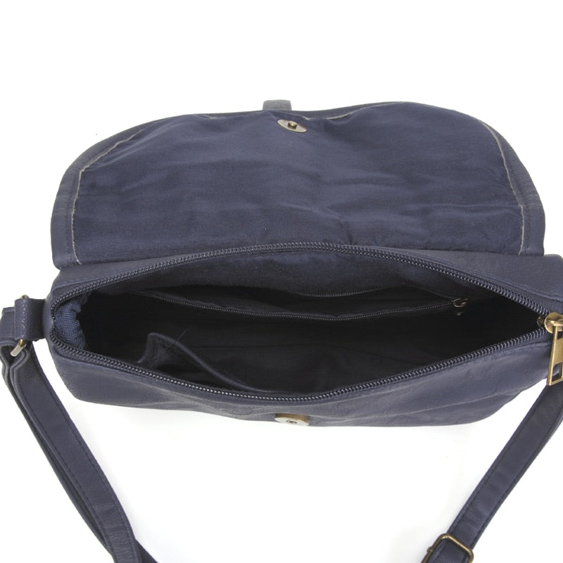 Cool Vintage Styled Messenger Bag With Patchwork Design