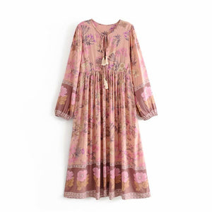 Women's Flowing Bohemian Flare Maxi Dress | S-L | Various Colours