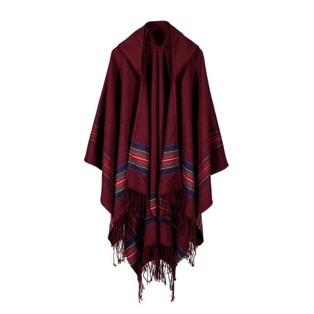 Hippie Styled Hooded Poncho | Festival Wear | Various Colours | Free Size