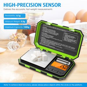 0.1g - 1KG Digital Scales With 50g Calibration Weight