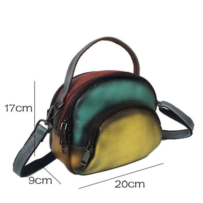 Cool Retro Styled Hippie Bag - Real Cow Leather