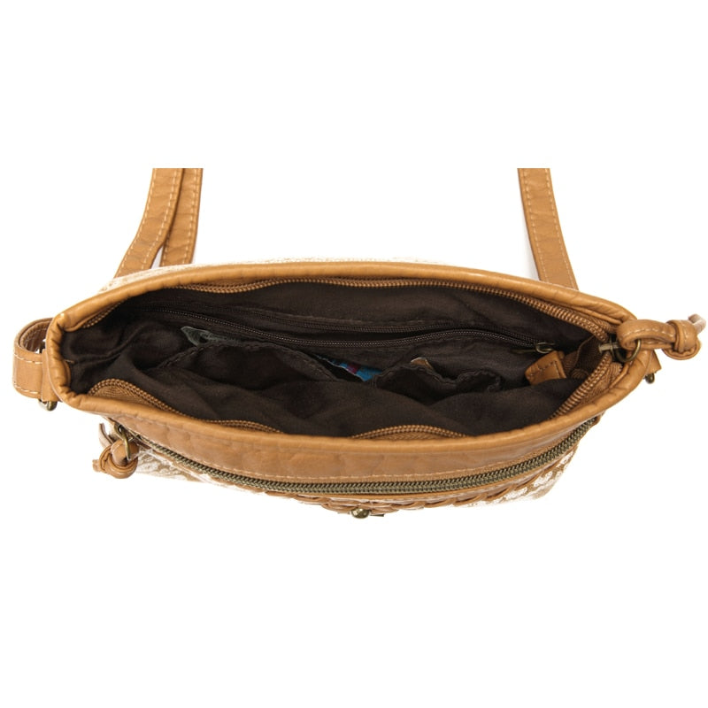 Women's Cute Hippie Elephant Leather Shoulder Bag